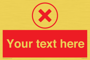 Custom red background, red cross in circle sign